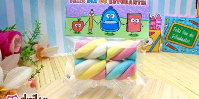 Lembrancinha de Dia do Estudante para Imprimir: Lapela para Saquinho